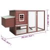 Outdoor Chicken Cage Hen House with 1 Egg Cage Brown Wood