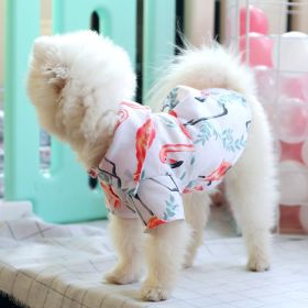 Small dog than the bear pomei thin summer cute shirt (Option: L-Flamingos)