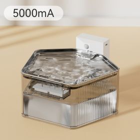 Pet Stainless Steel Induction Water Fountain (Option: 5000mA-usb)