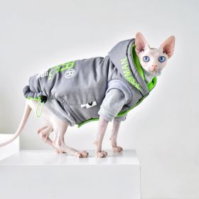 Hairless Cat Clothing With Winter Coat (Option: Grey-XL)