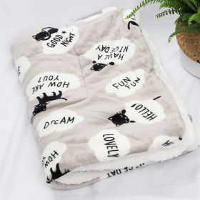 Pet Cotton Pad Thickened To Keep Dogs And Cats Warm (Option: Grey-32x50cm)