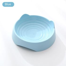 New Plastic Ear Thread Pet Bowl (Option: Large Size-Blue)