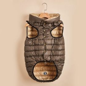 Winter Warm Down Cotton Dog Clothes (Option: Coffee Beige-4XL)