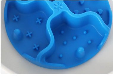 Pet Licking Pad Silica Gel Sucker Anti-choke (Option: Blue-8cm)