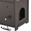 Litter Box Enclosure, Cat Litter Box Furniture with Hidden Plug, 2 Doors,Indoor Cat Washroom Storage Bench Side Table Cat House, Large Wooden Enclused