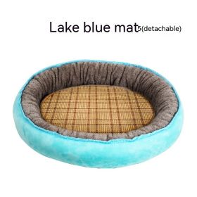 Four Seasons Universal Cat Nest For Deep Sleep (Option: Lake Blue Summer Sleeping Mat-L)
