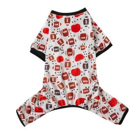 Halloween Dogs And Cats Universal Cartoon Printed Pet Clothes (Option: White-XXL)